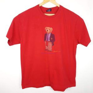 Vintage Polo Ralph Lauren Polo Bear Dark Red Tee